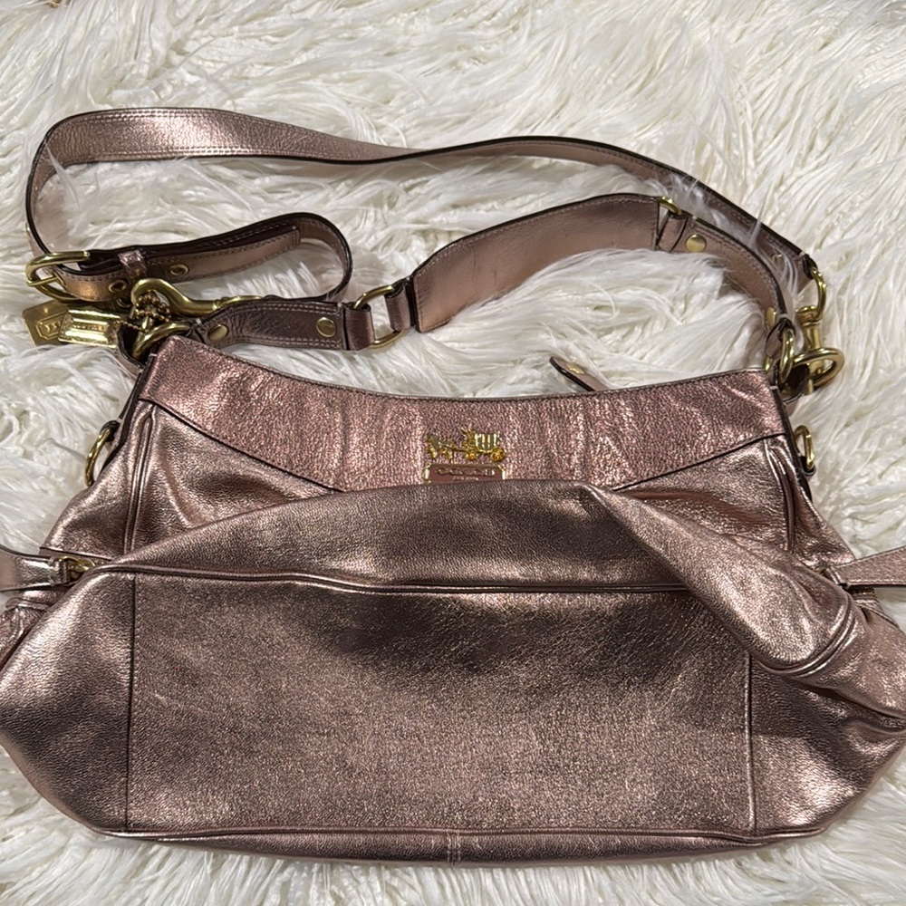 Coach Metallic Rose Shoulder Bag